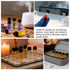 1 4ml 144pcs/pk PEKYBIO Dram Small Glass Vials with Caps, Leak Proof, with PTFE/White Silicone Liners, Mini Glass Jars