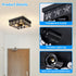 Glintawn 12.6 Inch 3-Light (1 Pack) Flush Mount Ceiling Light Fixtures, Black Ceiling Mount for Industrial, Acrylic