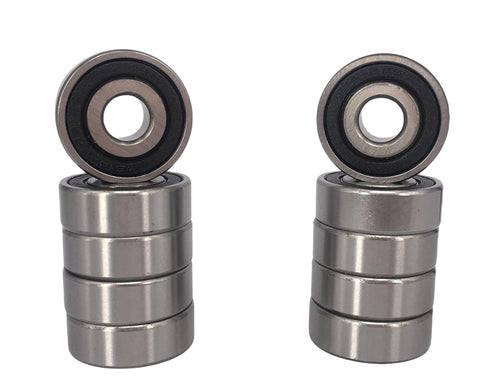 10 PCS 1615-2RS Deep Groove Ball Bearing, 7/16"x1-1/8"x3/8" Double Sealed Rolling Bearings for Skateboards, Inline