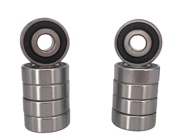 10 PCS 1615-2RS Deep Groove Ball Bearing, 7/16"x1-1/8"x3/8" Double Sealed Rolling Bearings for Skateboards, Inline