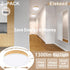 Elekeed 2-Pack 16W, 6.1inch 5000K 30000h LED Flush Mount Ceiling Light Fixture Modern Round Small Ceiling Light