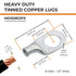 SELTERM 25pcs 8 AWG 1/2" Stud Marine Grade Tinned Copper Battery Cable Lugs, UL Electrical Connectors
