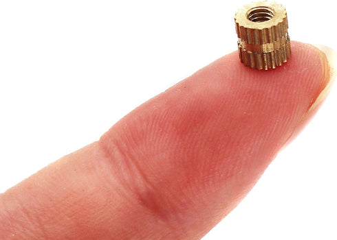 binifiMux 300pcs M3 Knurled Threaded Inserts, Brass Female Press in Embedment Heat Set Nuts Assortment Kit