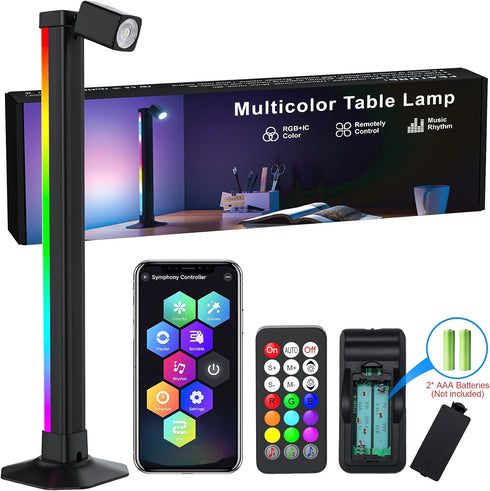16 213 Preset 8 3 Smart Light Bar with Swivel Lamp, LED Light Bar for Room, RGB & IC Ambient Backlight with Million