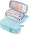 CICIMELON Durable Pencil Case, Big Storage Pen Pouch Bag for School Supplies, Office, College, Teen Adults, Light Blue