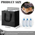 Grocery(9.45x9.45x5.91inch,Black,50 FoldTier Insulated Bags for Food Delivery, Lunch Bags Bulk Insulated Take Away Bag