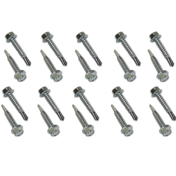 SNAP-LOC E Track Self Drilling Screws, Industrial-Strength Heavy Duty Zinc Plated Screws, 20 Pcs