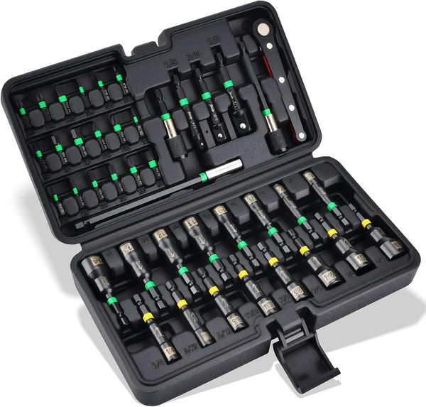 AEROFORCE 41 PCS Magnetic Nut Driver Set, Impact Drill Driver Bit 1/4"