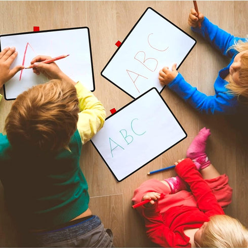 Portable Small White Board, 12" x 9" Magnetic Dry Erase Board with Stand, Includes 1 Marker with Eraser
