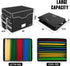 DocSafe Fireproof Document Box with Lock, Portable File Storage Organizer with Mesh Pockets, Collapsible for Home Office