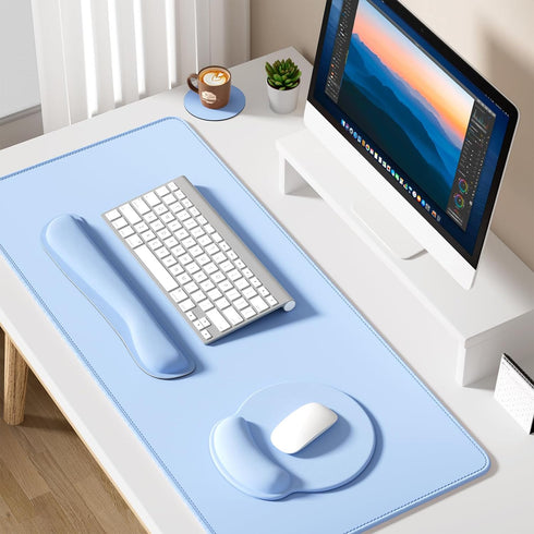 Dapesuom 4in1 Set Large Gaming Mouse Pad, Mouse Pads with Wrist Rest Wrist Support, Big XXL Desk Mat Desk Pad +