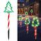 Christmas Tree Outline Solar Lights 5 Pack, 17 Cute Size Pine Tree
