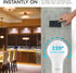 LUXRITE A19 LED GU24 Light Bulb, 60W Equivalent, 2700K Warm White, Enclosed Fixture Rated, 800 Lumens, Dimmable Twist Lock Light Bulbs, Damp Rated, UL Listed, GU24 Base (4 Pack) by LUXRITE