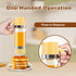 12 oz Glass Honey Dispenser No-Drip with Handle Maple Syrup Jar Dispenser for Coffee, Pancakes & Waffles Elegant Glass