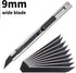Gomake 9mm Utility Knife Replacement Blades, 30 Degree Snap Off Carbon Steel Blades for Hobby, Craft, Box Cutter, 100PCS