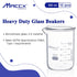 3.4oz (100ml) Sturdy Glass Beaker, 3.3 Borosilicate Griffin Low Form with Printed Graduation, Pack of 12