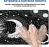 Magic Astrology Extended Big Mouse Pad, 31.5x11.8 Inch Gaming Desk Pad, Black Mousepad with Non-Slip Base