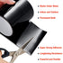CANOPUS Heavy Duty Patch and Seal Tape, Waterproof for Indoor & Outdoor Use, 4" x 5' Black