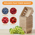 QMNWJMR 15 Pack Natural Pulp Fiber Berry Basket, Small Vented Produce Baskets for Farmers Market Display, Fruit