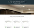 1 7.5 Dimmable 3000K, (7.5 1.5), 43846WHLED30 Kichler Gen LED Downlight in White, Ceiling Flush Mount Wet Rated