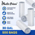 (500 Pack) 30 Gallon Clear Trash Bags, 10 Mic, High-Density, Fits Round and Square 20-30 Gal Trash Cans, 30” x 36”