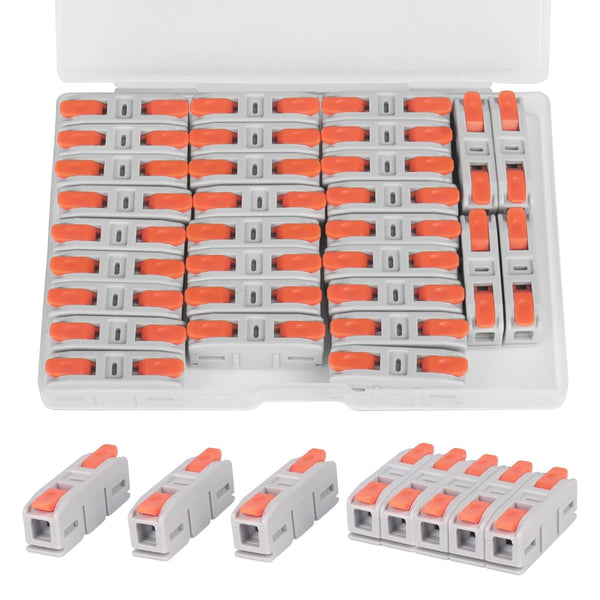 30PCS AVARBUVO Lever Wire Connectors, Mini Quick Connectors Push-in, 1 in 1