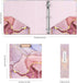 Ospelelf 3 Ring Binder 2 Inch, Cute Pink Marble Binder for Letter Size (11" x 8.5") with 5 Tab Dividers and Labels