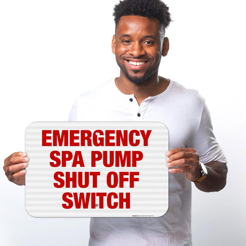 12x18 Inches, 3M .063 New Jersey Spa Pump Shut Off Sign, Complies with State of New Jersey Pool Safety Code, EGP