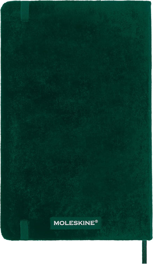 Moleskine Limited Edition Velvet Notebook, Large (6" x 9"), Hard Cover, Ruled, Bottle Green, 240 Pages