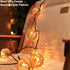 TWINKVILLA 10 Bulbs, Decorative String Lights Plug in with Incandescent Natural Rattan Globe Boho Lantern String Lights