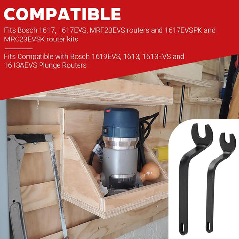 Ziyuan RA1152 Offset 1617EVS,1617,1619EVS,1613,MRF23EVS Wrenches for Router Bit-Changing,Fits Bosch Routers