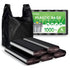 LainNeala Black Plastic Bags (11.5'x 6.5" x 21')(1000Pack) with Handles - Shopping