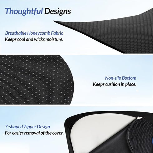 Tailbone ZIKEE Pioneering Seat Cushion for Pressure Relief, Ergonomic Office Chair Cushion for Sciatica, Back
