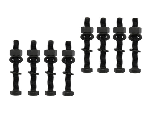 LBY 8 Sets 5/16-18×2-1/2'' Hex Head Screws Bolts, Nuts, Flat & Lock Washers Kit, Alloy Steel (Black)