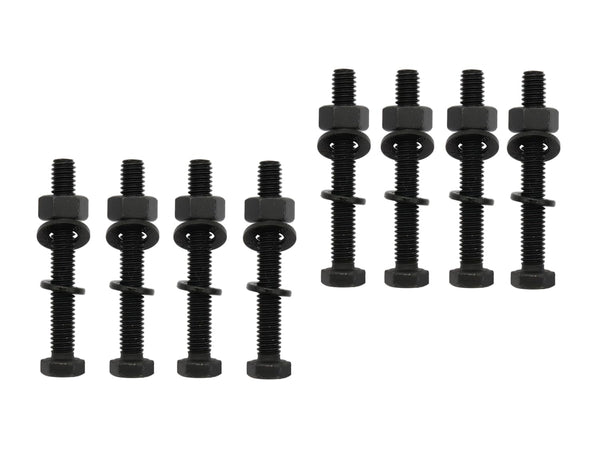 LBY 8 Sets 5/16-18×2-1/2'' Hex Head Screws Bolts, Nuts, Flat & Lock Washers Kit, Alloy Steel (Black)