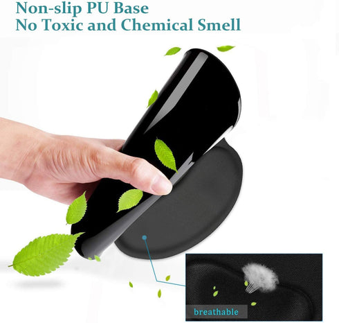 Ergonomic Mouse Pad with Cute Pug Wrist Support, Large Non-Slip PU Base for Home Office Gaming