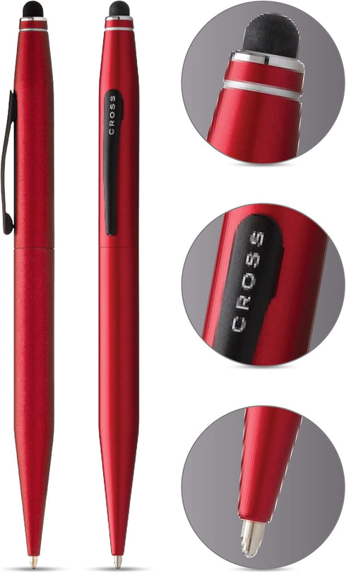 Cross Tech2 Ball Pen with Stylus, Red, in Blister Metallic Rot