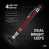SyPen Luxury Pen Gift Set, 2 Rubberized Metal Ballpoint Pens + Night Writer LED Flashlight + Stylus, Gift Box