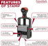 Heavy Duty Office Date Stamp with Received, Self Inking Dater, Style B, Blue & Red Ink