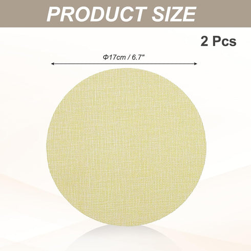 6.7" 2pcs MECCANIXITY Round Lampshade Diffuser, Anti-glare Lamp Shade Diffuser Fabric Lamp Cover for Desk Table Light