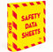 Avery UltraDuty SDS Binder with Chain, 1.5 Inch Slant Rings, Yellow/Red 3 Ring Binder