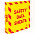 Avery UltraDuty SDS Binder with Chain, 1.5 Inch Slant Rings, Yellow/Red 3 Ring Binder