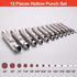 Spurtar 12 PCS Heavy Duty Steel Hollow Leather Punch Set, 1/8''-3/4'' with Storage Bag