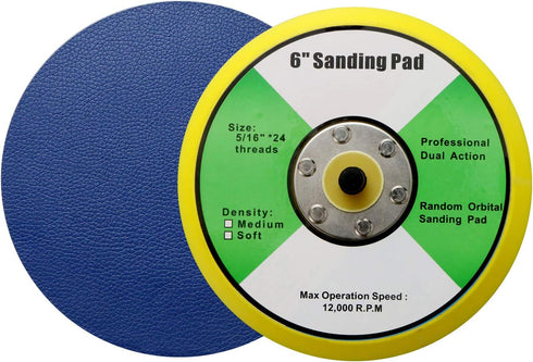 PSA Sanding Pads for Dual Action Air Sander, 6 inch