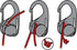 Nite Ize CamJam Cord Tightener, Tie Down Cam Mechanism with Carabiner Clip, Utility Rope & Cord Tightener (4 Pack)
