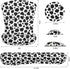 Wrist Rest Support Ergonomic Gel Mouse Pad & Memory Foam Keyboard Set, Non-Slip Rubber Base, Black and White Dot