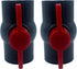 Poolzilla 2" PVC Ball Valve (2 Pack) - Leak-Proof Shut-Off Valve with Easy-Turn Handle for Schedule 40 PVC