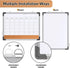 Monthly Calendar Whiteboard Cork Board Combination, 17"x13" Magnetic Dry Erase Board, Double-Sided, Portable for Home