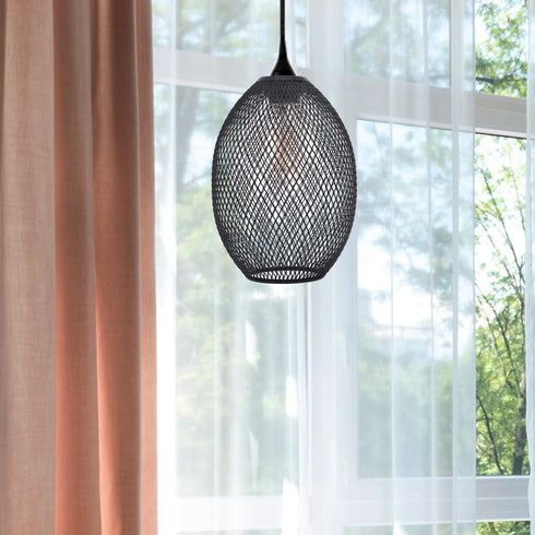8.26X5.90X5.90In Iron Wire Lampshade Pendant Light Cover Vintage Cage Style Lamp Shade for Home Bar Bedroom Study