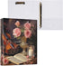 Vintage Music Roses 3 Ring Binders, 1.5 Inch Round Rings, Holds 200 Sheets, Anti-Slip Metal Clip
